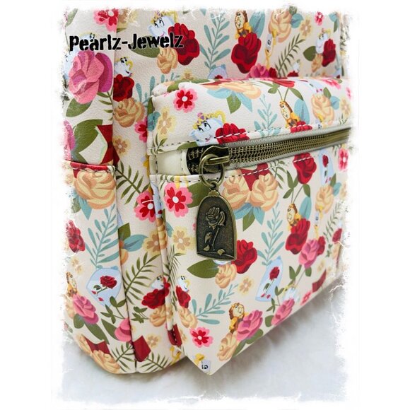 Loungefly Disney Beauty & Beast Belle Flowers Characters Floral Rose Backpack main image 4